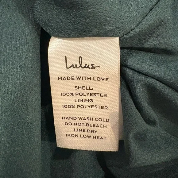 NWT Lulus Wrapped Up in Love Dark Green Midi Dress Sz L - Picture 6 of 6